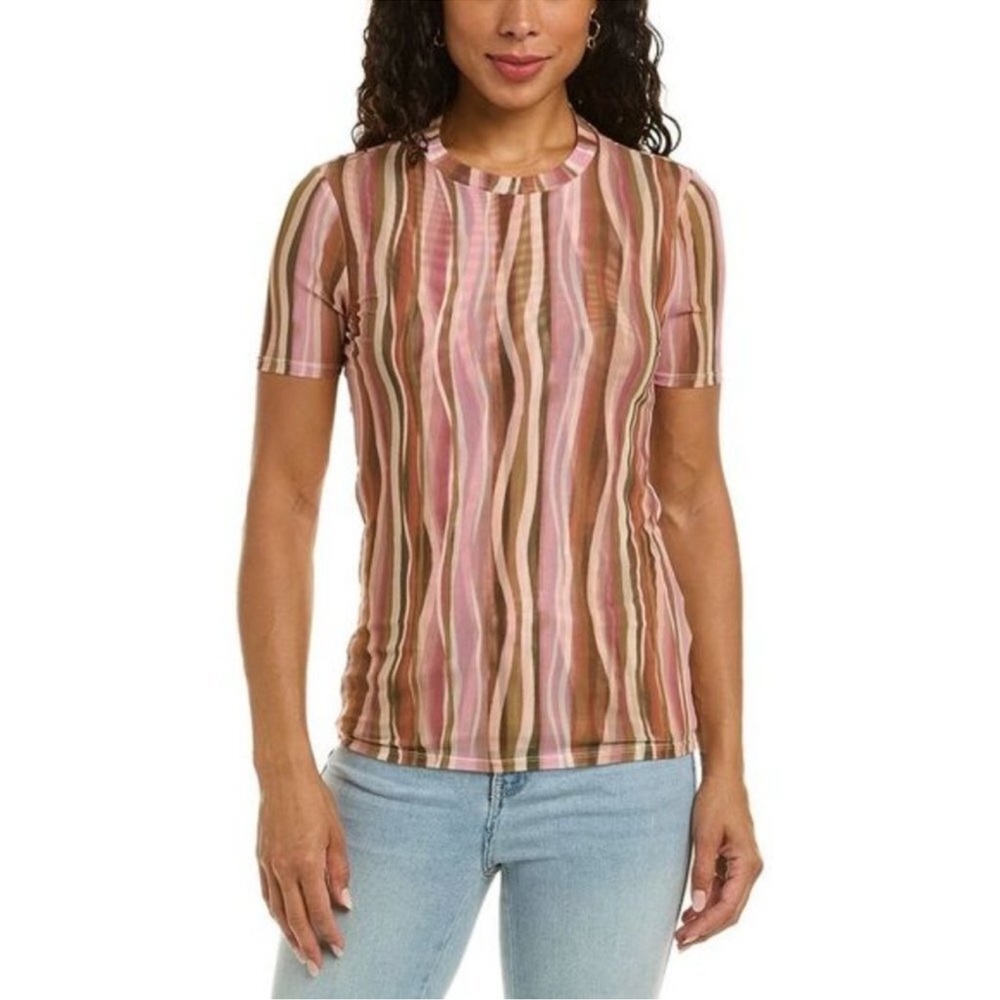 Johnny Was Eleanor Mesh Top Medium
